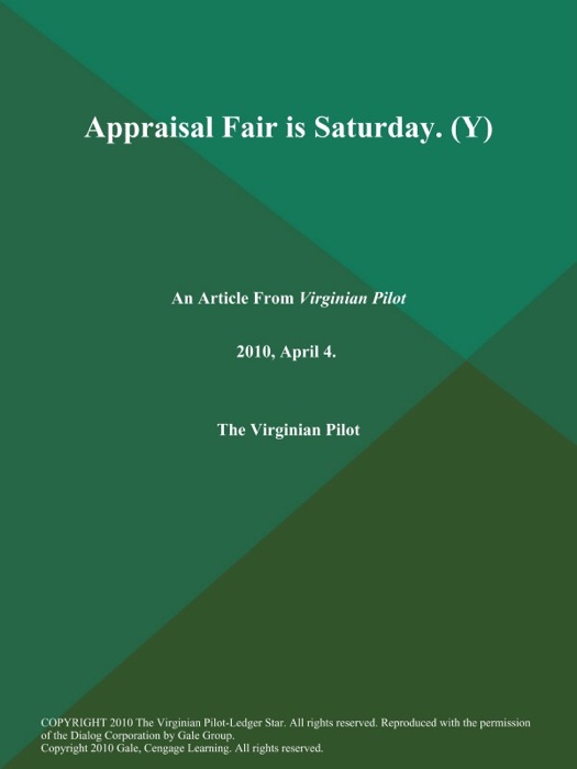 Appraisal Fair is Saturday. (Y)
