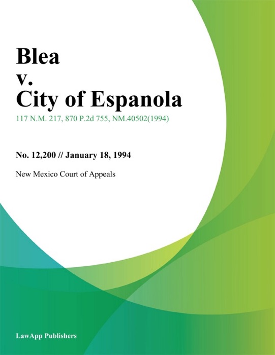 Blea V. City Of Espanola