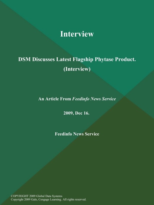 Interview: DSM Discusses Latest Flagship Phytase Product (Interview)