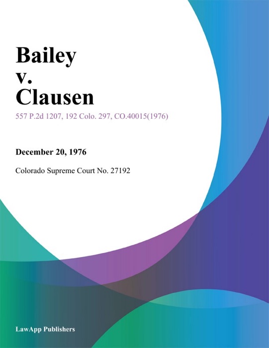 Bailey v. Clausen