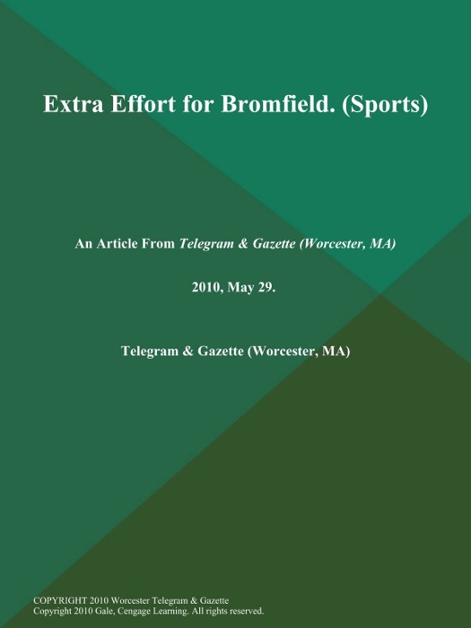 Extra Effort for Bromfield (Sports)