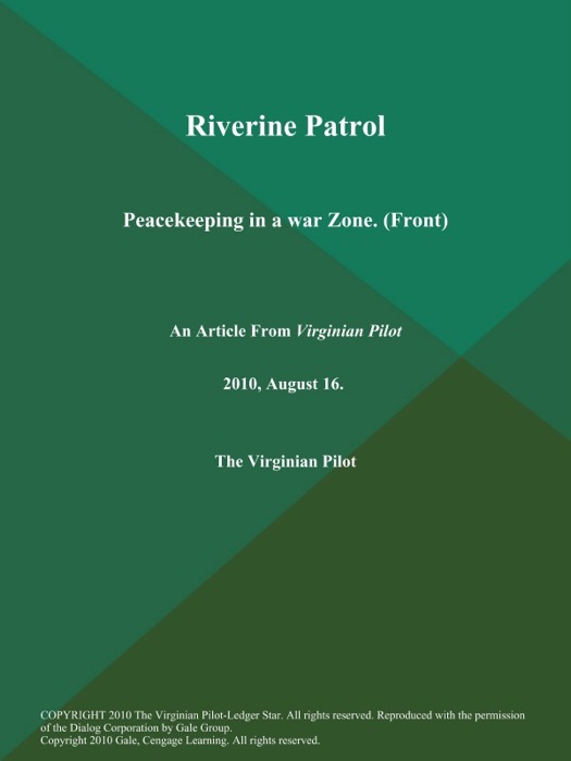 Riverine Patrol: Peacekeeping in a war Zone (Front)