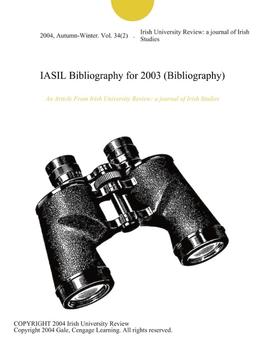 IASIL Bibliography for 2003 (Bibliography)