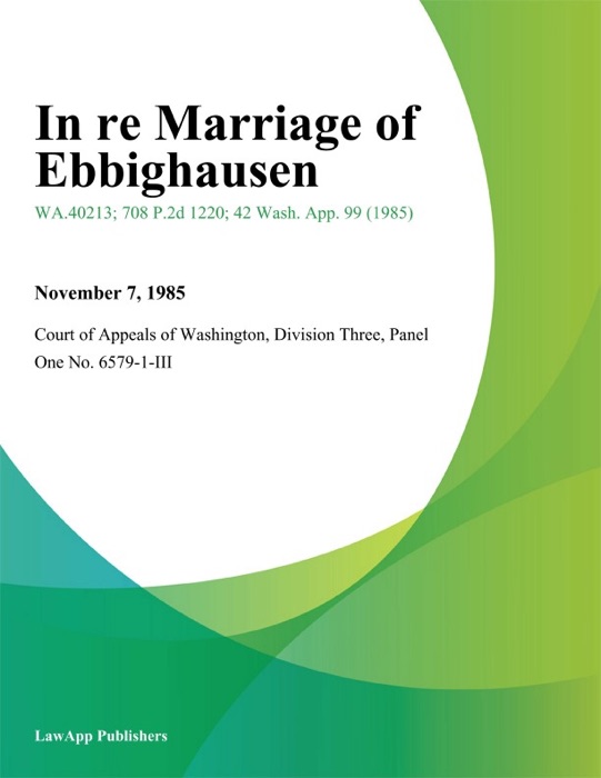 In Re Marriage of Ebbighausen
