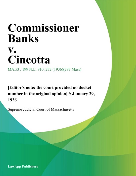 Commissioner Banks v. Cincotta