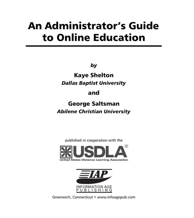 An Administrator's Guide to Online Education