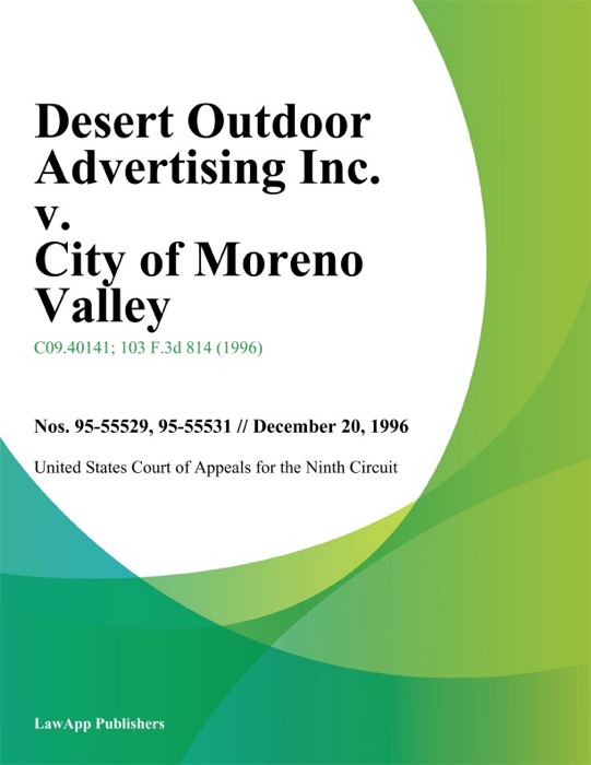 Desert Outdoor Advertising Inc. v. City of Moreno Valley