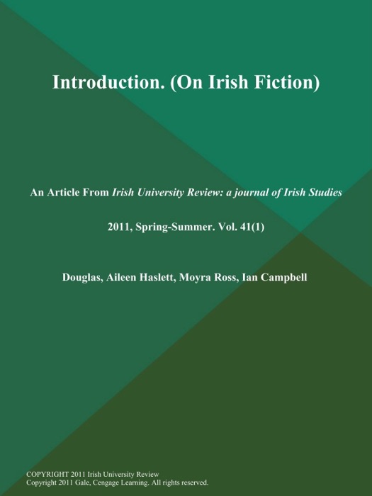 Introduction (On Irish Fiction)