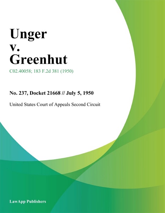 Unger v. Greenhut