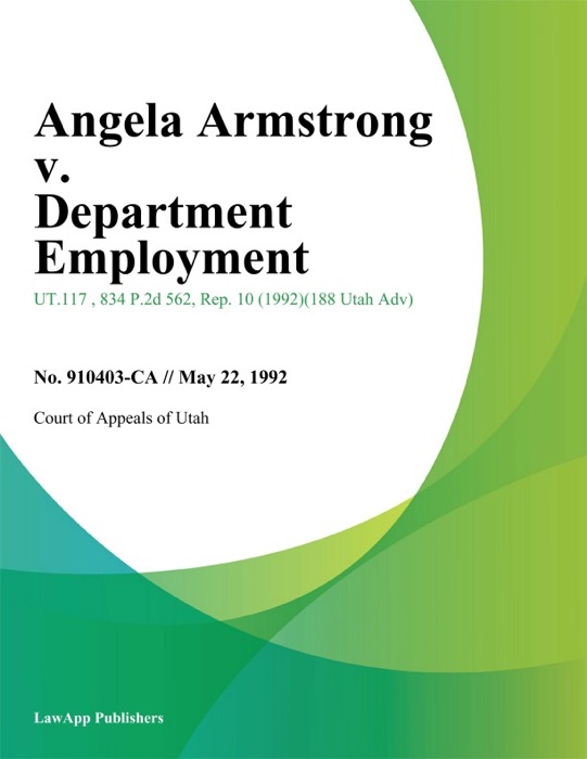 Angela Armstrong v. Department Employment