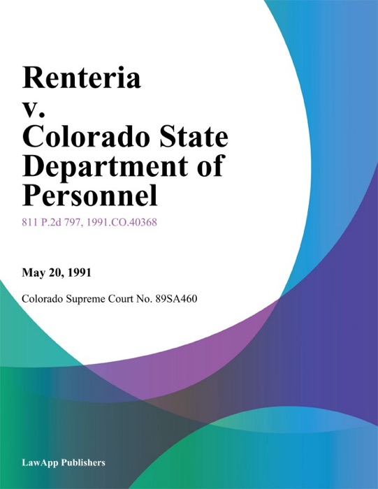 Renteria V. Colorado State Department Of Personnel