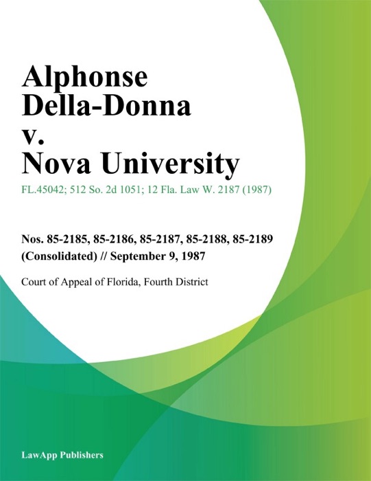 Alphonse Della-Donna v. Nova University