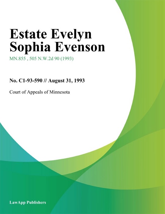 Estate Evelyn Sophia Evenson