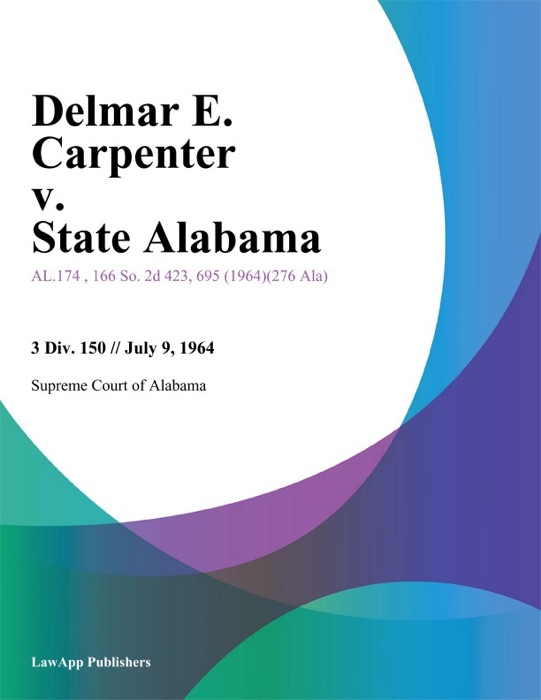 Delmar E. Carpenter v. State Alabama