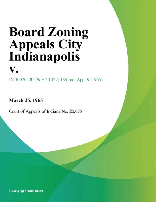 Board Zoning Appeals City Indianapolis V.