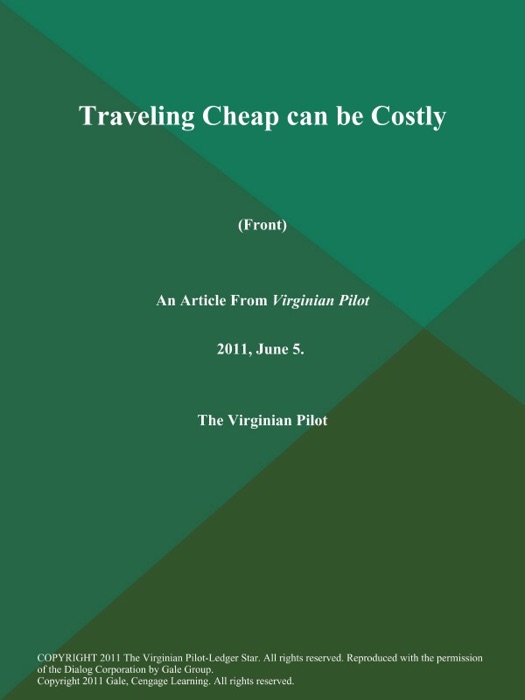 Traveling Cheap can be Costly (Front)