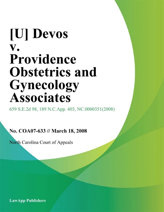 Devos v. Providence Obstetrics And Gynecology Associates