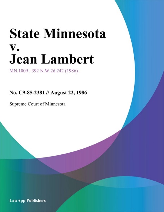 State Minnesota v. Jean Lambert