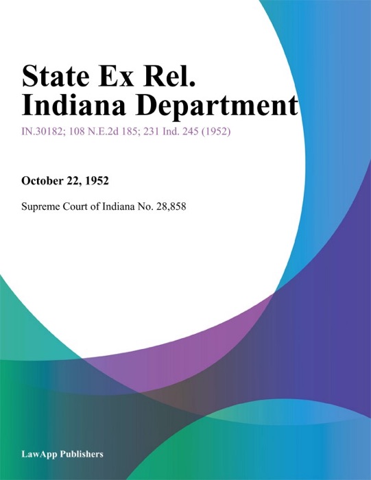 State Ex Rel. Indiana Department