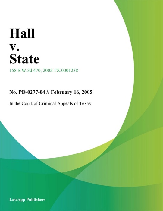 Hall V. State