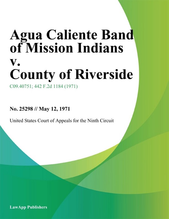 Agua Caliente Band of Mission Indians v. County of Riverside