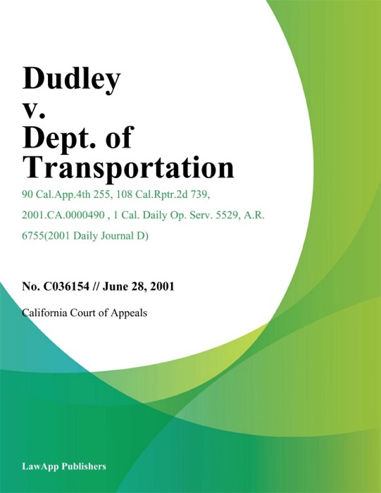 Dudley v. Dept. of Transportation