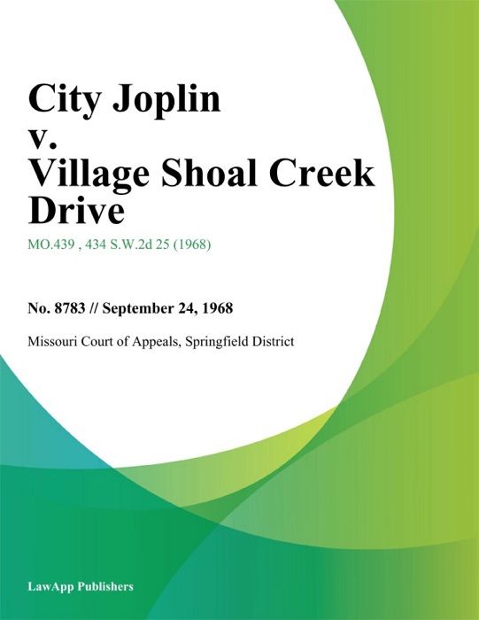 City Joplin v. Village Shoal Creek Drive