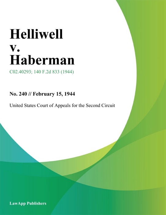 Helliwell v. Haberman.