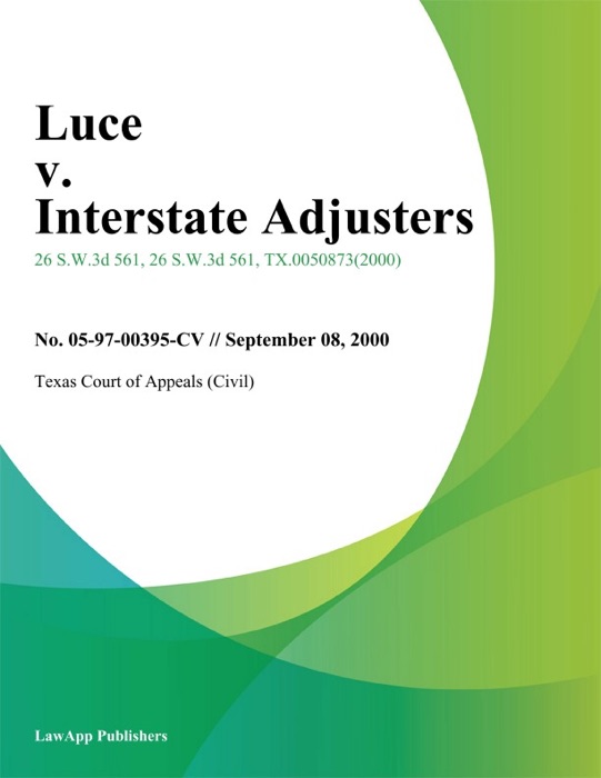 Luce v. Interstate Adjusters