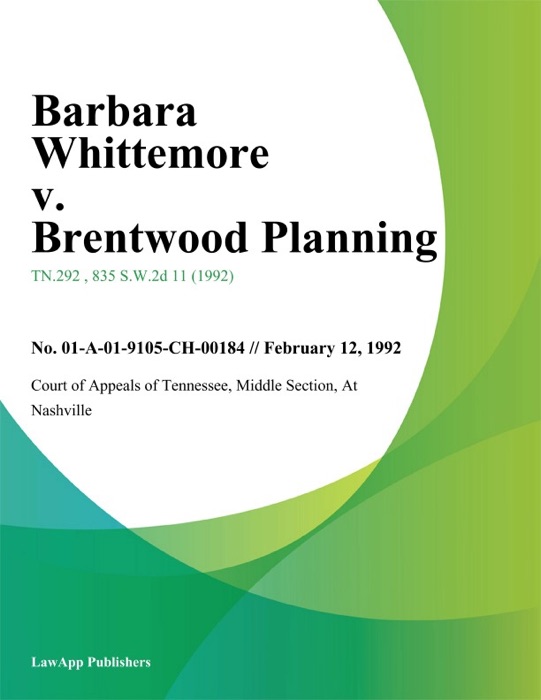 Barbara Whittemore v. Brentwood Planning