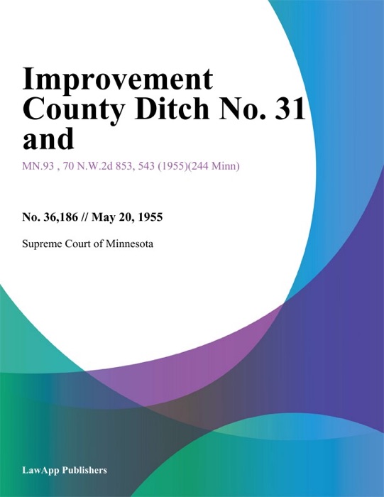 Improvement County Ditch No. 31 and