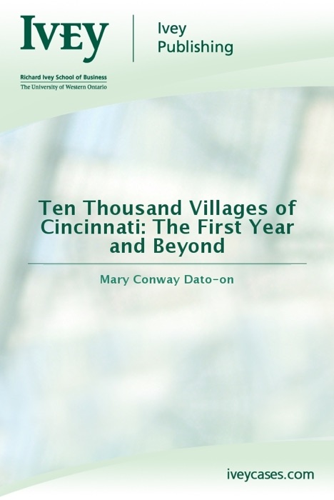 Ten Thousand Villages of Cincinnati: The First Year and Beyond