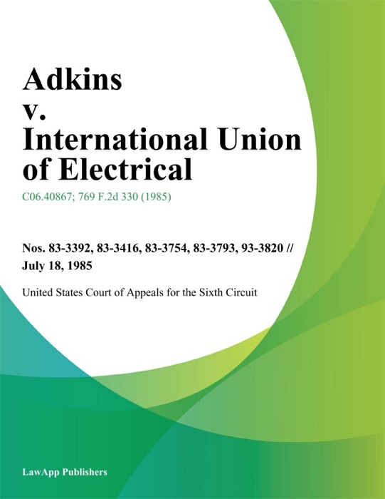 Adkins V. International Union Of Electrical