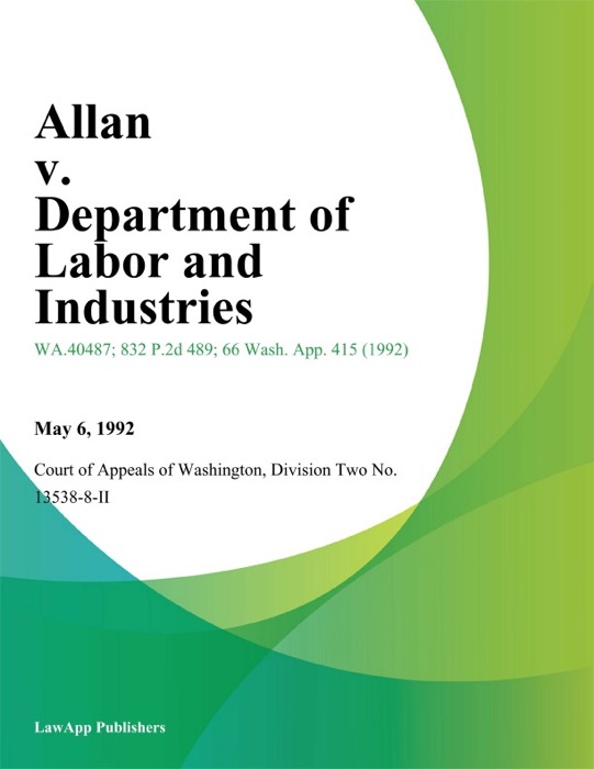 Allan V. Department Of Labor And Industries