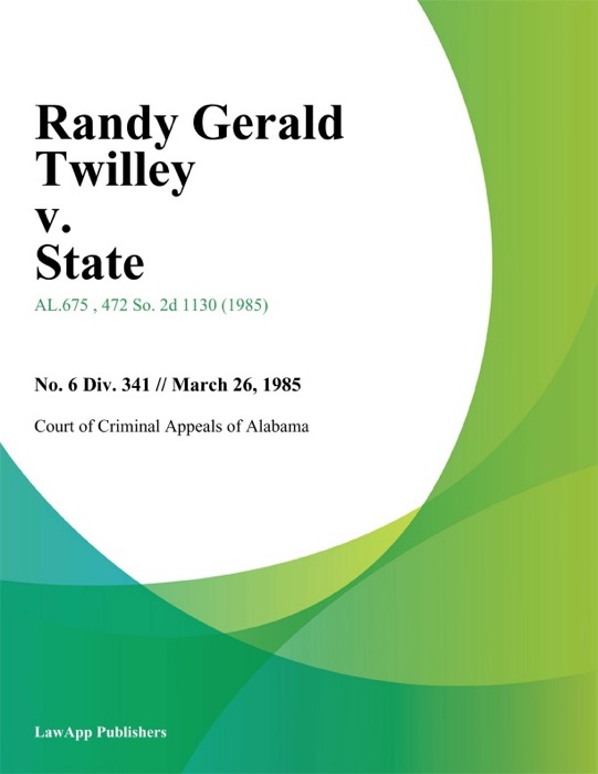 Randy Gerald Twilley v. State