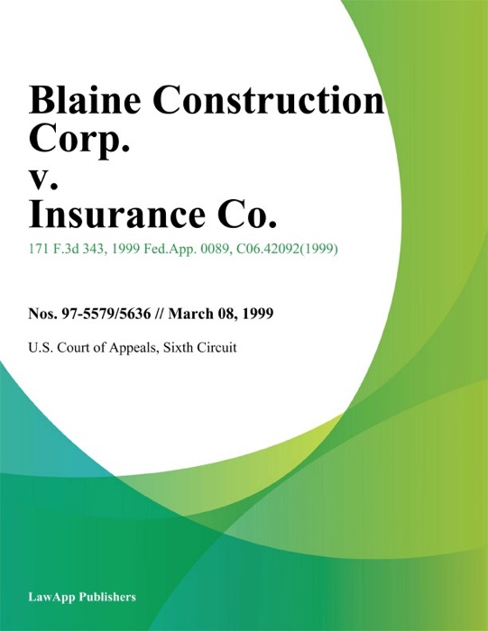 Blaine Construction Corp. v. Insurance Co.