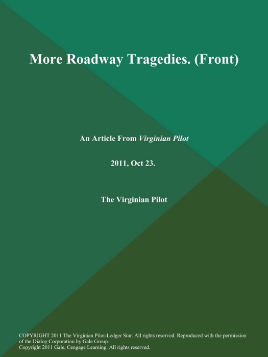 More Roadway Tragedies (Front)