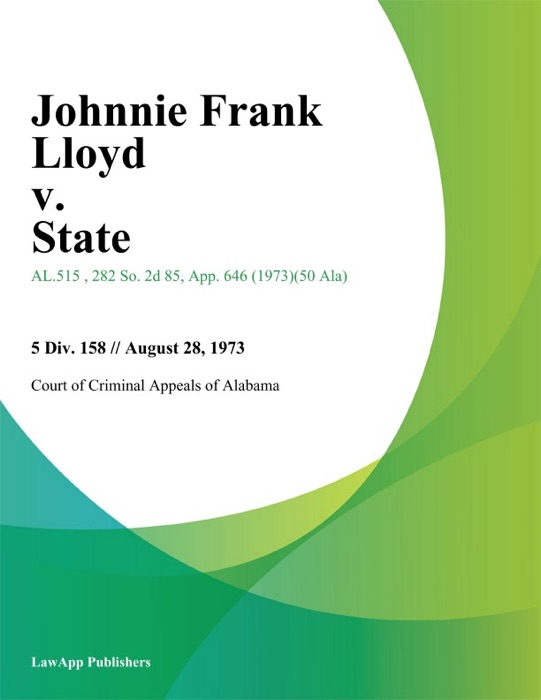 Johnnie Frank Lloyd v. State