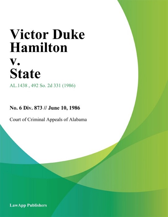 Victor Duke Hamilton v. State