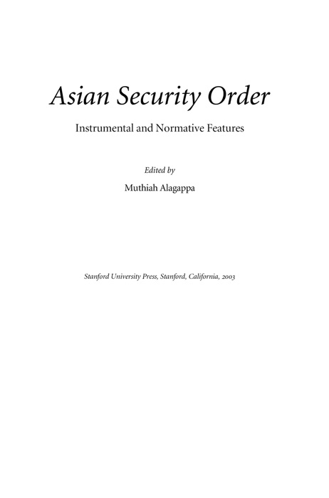 Asian Security Order