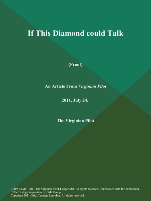 If This Diamond could Talk ... (Front)