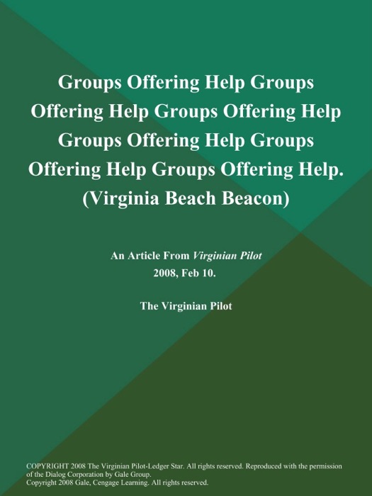 Groups Offering Help Groups Offering Help Groups Offering Help Groups Offering Help Groups Offering Help Groups Offering Help (Virginia Beach Beacon)