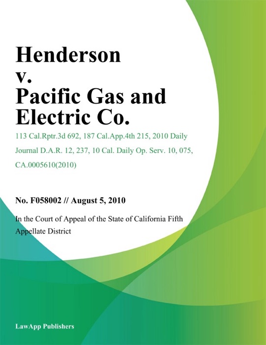 Henderson v. Pacific Gas and Electric Co.