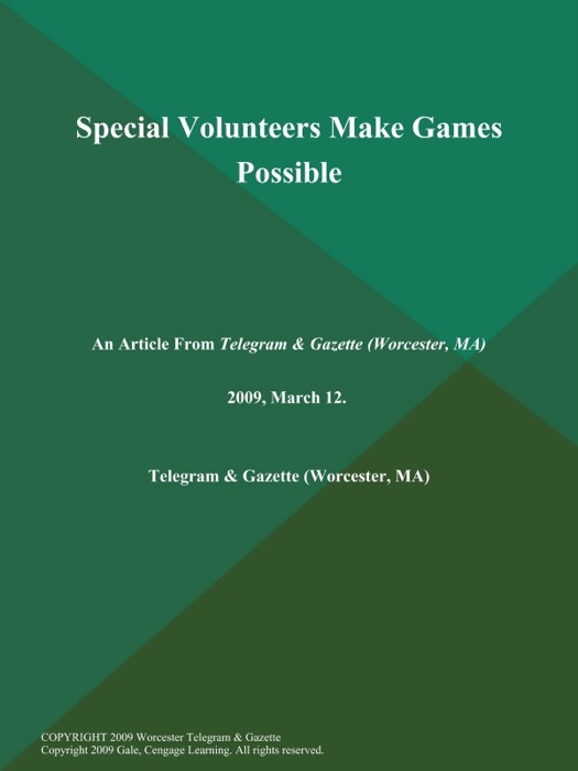 Special Volunteers Make Games Possible