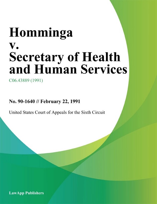 Homminga v. Secretary of Health and Human Services