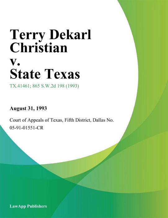 Terry Dekarl Christian v. State Texas