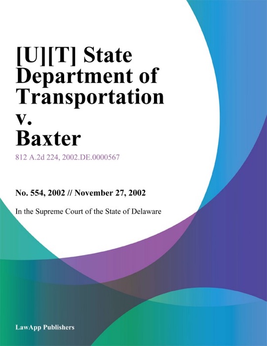 State Department of Transportation v. Baxter