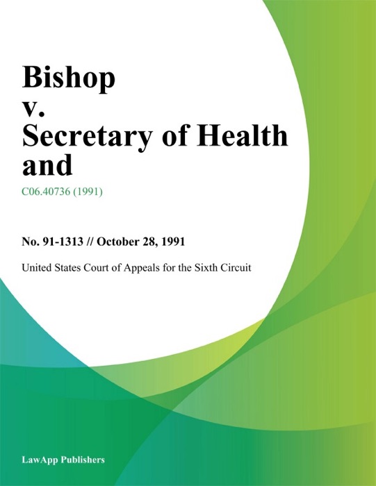Bishop v. Secretary of Health and