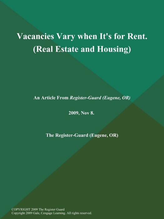 Vacancies Vary when It's for Rent (Real Estate and Housing)