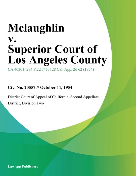 Mclaughlin V. Superior Court Of Los Angeles County